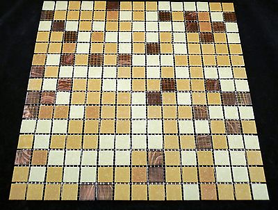#ad Mixed Autumn Color Different shades of brown Mosaic Glass Tile Kitchen amp; Bath $14.99