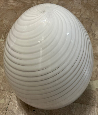 #ad Vtg Vetri Murano Mid Century Egg Shaped Large Lamp $1300.00