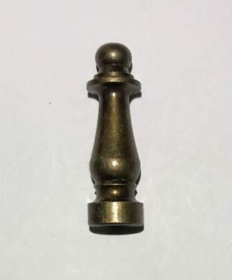 #ad New 1 1 2quot; Column Style Brass Lamp Finial Antique Brass Finish 1 4 27F BF950A $2.90