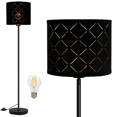 #ad Industrial Floor Lamp Standing Lamp 6W LED Floor Lamps with Black Lampshade... $55.30