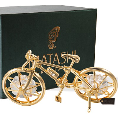 #ad 24K Gold Plated Bicycle Desk House Ornament by Matashi $27.99