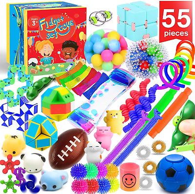 #ad PP PHIMOTA Sensory Toys Set 55 Pack Stress Relief Fidget Hand Toys for Adults a $25.33