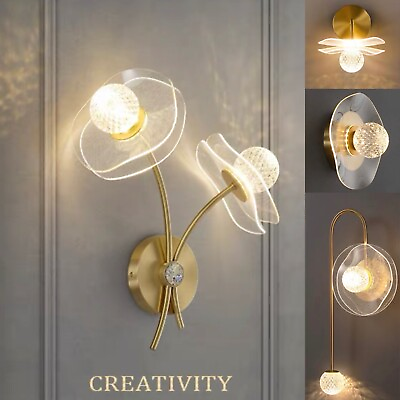 #ad Brass Gold Wall Lamp LED Sconce Indoor Wall Mount Lights Bedside Lamp $99.99