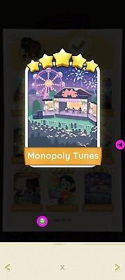 #ad Monopoly Go Monopoly Tunes Five Star Sticker⭐️ Before Buying Read Description $6.99