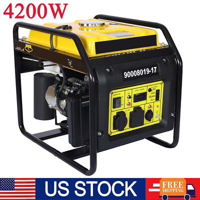 #ad 4200W Portable Open Frame Inverter Generator Gas Powered Power Station 4 Stroke $424.64
