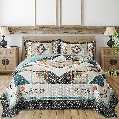 #ad Soft King Size Quilt Sets High Weave Vintage Bedspread King Size 98 x 106 i... $121.09