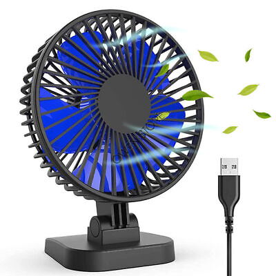 #ad 4quot; Desk Fan Strong Airflow 3 Speeds USB Powered Cord Cooling Fan Office Car USA $11.99