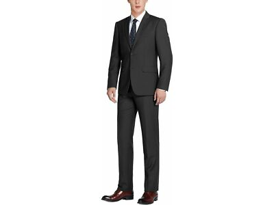 #ad Men Renoir Suit Separate Super 140s Soft Wool Two Button Classic Fit 508 1 Black $250.00
