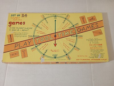 #ad Play Tool Time Games Set Of 24 Board Games Rare Vintage 1983 $21.53
