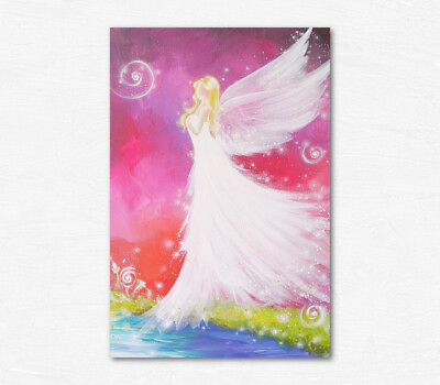 #ad Guardian Angel Art Photo quot;Angel Touchquot; Bedroom Abstract Wall Decor Getting Well $19.99