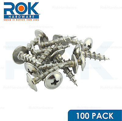 #ad 100 Pack #8 x 3 4quot; Coarse Deep Thread Modified Truss Head Type 17 Screw Nickel $10.86