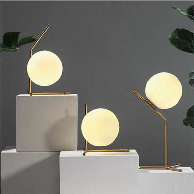 #ad Modern LED Table Lamp Desk Light Glass Shade Ball Gold Minimalist Nordic Globe $92.07
