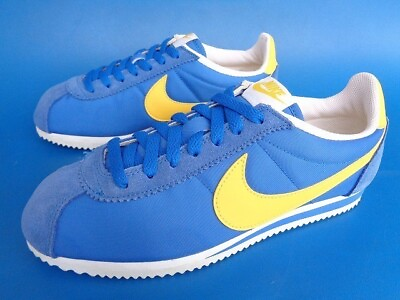#ad Nike Classic Cortez Nylon Varsity Royal Blue Yellow 807472 471 US8.5 No Box NM $159.98