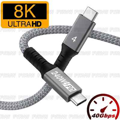 #ad Thunderbolt4 Cable 40Gbps 240W Cable 8K Video Charger for MacBook Pro Samsung $9.99