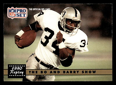 #ad 1991 Pro Set #335a The Bo and Barry Show Oakland Raiders Detroit Lions $1.87