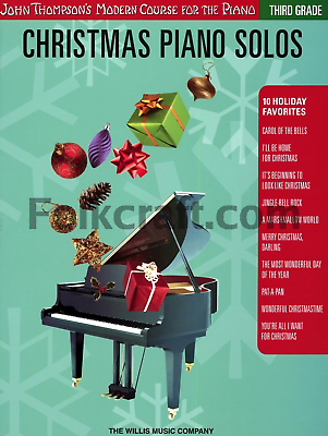 #ad Solos de Piano de Navidad Tercer Grado Solo Libro Curso Moderno de Piano Nueva $20.53