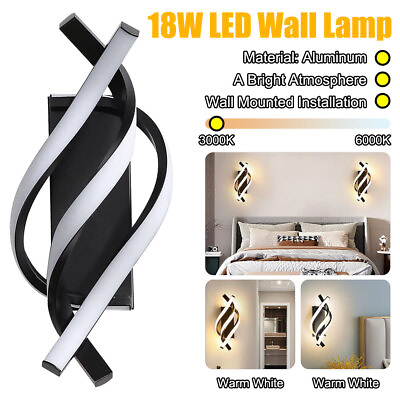 #ad Wall Lamp LED Indoor Creative Spiral 18W Modern Indoor Wall Lamp Wall Lamp LED $28.99
