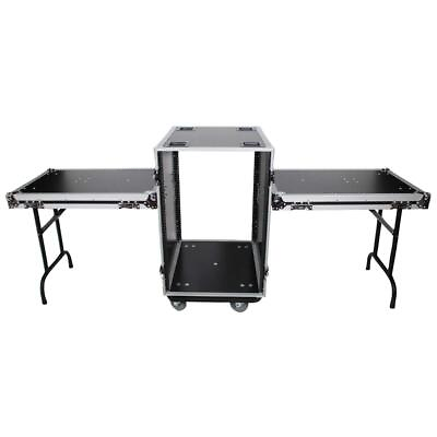 #ad ProX T 16RSS24WDST 16U Space Rack Mount Flight Case w Casters amp; Side Tables i... $599.99