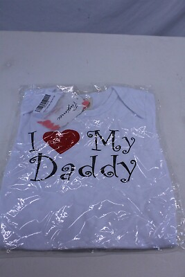 #ad Baby Shirt 1 Piece White T shirt I Love My Daddy Shower Gift 12 18 Months $5.92