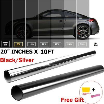#ad Uncut 20quot;x10FT Car Window Tint Film Roll with Shades 5%15%20%35%50%75%1% $11.99