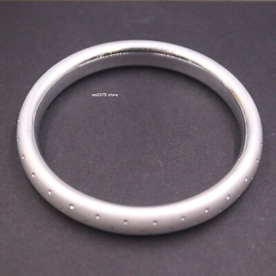 #ad Real 999 Pure Silver Bracelet Women 9mm Matte Small Pot Closed Bangle 2.28inchD $87.82