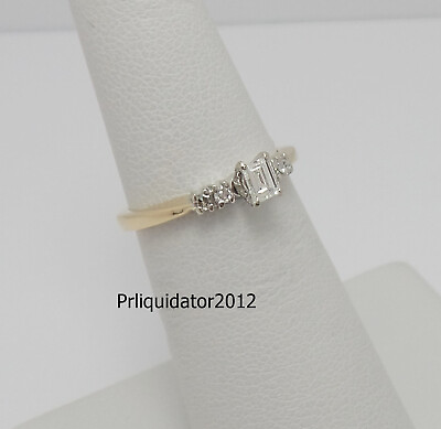 #ad Vintage 1 4CT Diamond Engagement Anniversary Wedding Bridal Ring 14K Yellow Gold $299.99