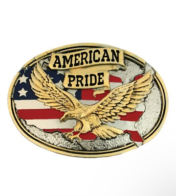 #ad Montana Silversmiths Attitude Soaring Eagle Heritage Belt Buckle American Pride $40.00