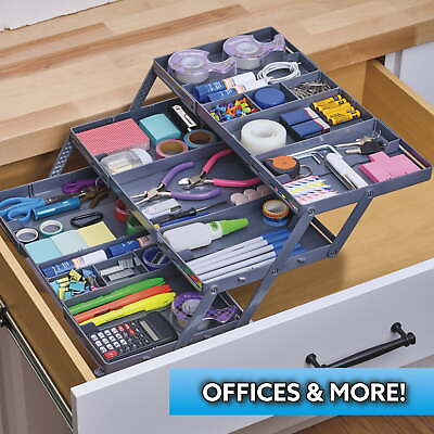 #ad Drawer Organizer 3 Tier Desk Drawer Organizer for Desk Storage Jewelry $17.98