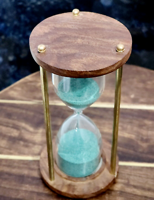 #ad Antique Sand Timer Hourglass Wooden Vintage Maritime Nautical Desk Item Decor $45.51