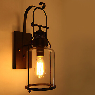 #ad Retro Wall Sconce Light 18inch Wall Lamp Vintage E27 LED Wall Lamp Hallway Decor $59.30