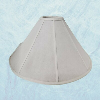 #ad elegant bell shaped soft off white fabric lamp shade 11quot;h x 21quot; wide at base. $37.12