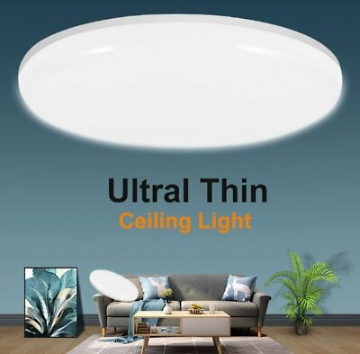 #ad LED Flush Mount Ceiling Light 50W Cool White Bedroom Home Flush Mount Lamp Sale $15.99