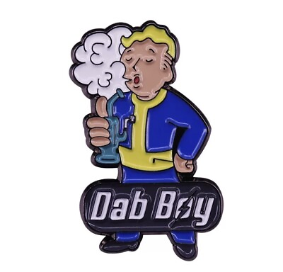 #ad Dab Boy PIN FALLOUT Enamel Smoke Weed Heady Dab Pin NEW 420 RARE 710 US SELLER $9.99