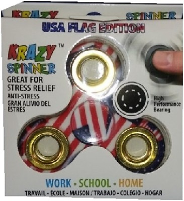 #ad US Flag Fidget Spinner Anxiety Stress Relief Play Toy Device $7.99