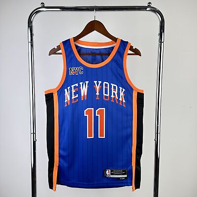 #ad Jalen Brunson #11 New York Knicks Blue 2023 City Edition NBAJersey NWT All Sizes $75.00