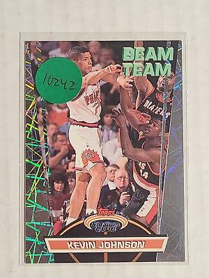 #ad 1992 93 Topps Stadium Club Kevin Johnson Insert Card #12 Beam Team Suns Legend $8.50