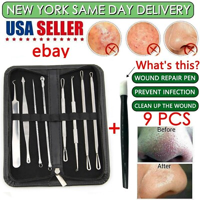 #ad Pimple Popper Blackhead Remover Kit Dr Tool Comedone Zit Extractor Doctor Best $7.89