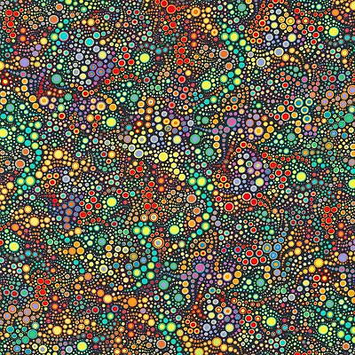 #ad Fabric Carnivale Rainbow Dots and Circles on Black Cotton 1 4 yard 2286 WILD $1.99