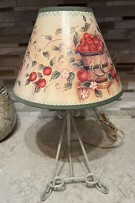 #ad Vintage Country Apples In Basket Decor Metal Lamp $12.99