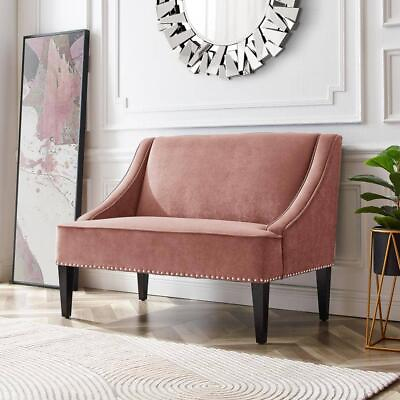 #ad Inspired Home Entryway Benches 44.5quot;X34.5quot;X31quot; Malaya Blush Bench Upholstered $478.99