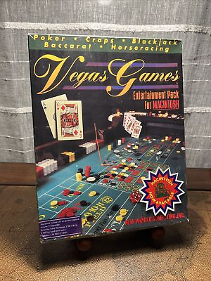 #ad Vegas Games Entertainment Pack For Macintosh New World Computing 1994 Big Box $19.99