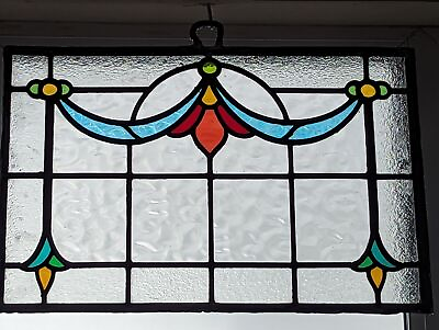 #ad Outstanding Decorative 1920#x27;s Stained Glass Panel $430.00