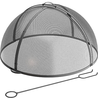 #ad TAUS 36quot; Heavy Duty Round Fire Pit Spark Screen Wood Burning Mesh Cover Outdoor $87.13