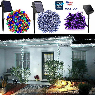 #ad Solar Powered LED Outdoor String Lights 12M 100leds Fairy Home Garden Xmas Decor $9.32