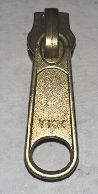 #ad One Heavy Duty #5 Brass Slider YKK 1.5quot; Metal Zipper Handbag Long Pull Non Lock $3.49