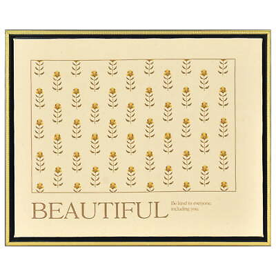 #ad Beautiful Beautiful Yellow Flower Pattern Linen Print Size 16quot; x 20quot; $28.47