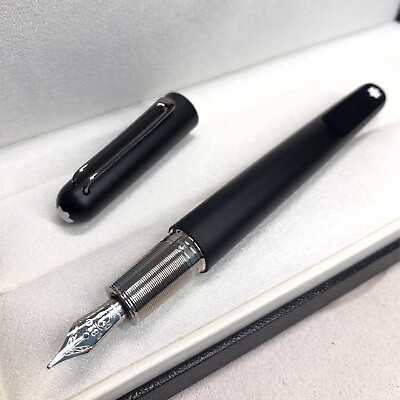 #ad Luxury M Magnet Series Matte Black Color Black Clip 0.7mm nib Fountain Pen $25.62
