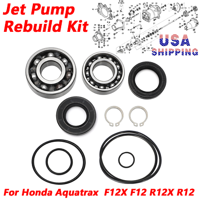 #ad US For Honda Jet Pump Rebuild Kit Aquatrax F12X 2002 07 F12 R12X 03 07 R12 03 06 $41.59