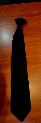 #ad Black Clip on pre made necktie $10.95