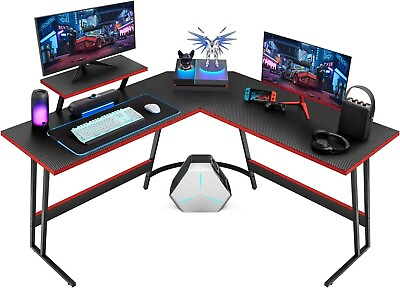 #ad Homall L Shaped Computer PC Gaming Desk Black Carbon fiber for Corner office kid $184.99